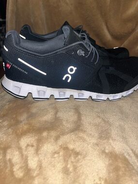 On Running Women's Black and White Athletic Shoes